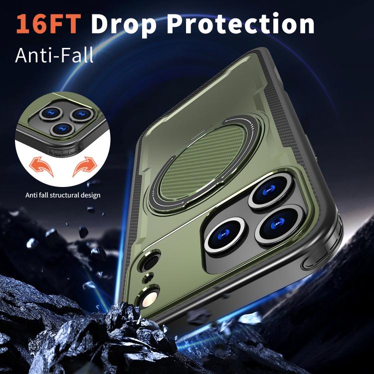 For iPhone 17 Pro Max kalebol Metal 360 Degree Rotation Holder MagSafe Phone Case(Green) by Kalebol