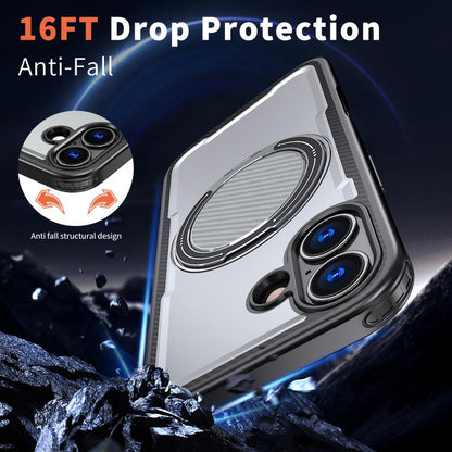 For iPhone 17 kalebol Metal 360 Degree Rotation Holder MagSafe Phone Case(Grey) by Kalebol