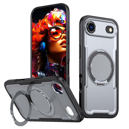 For iPhone Air kalebol Metal 360 Degree Rotation Holder MagSafe Phone Case(Grey) by Kalebol