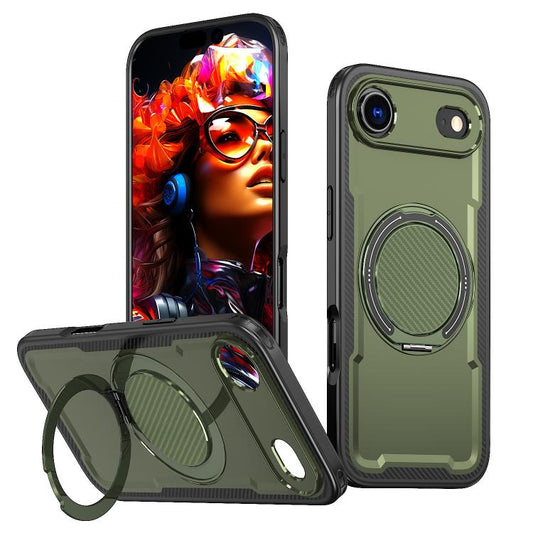 For iPhone Air kalebol Metal 360 Degree Rotation Holder MagSafe Phone Case(Green) by Kalebol