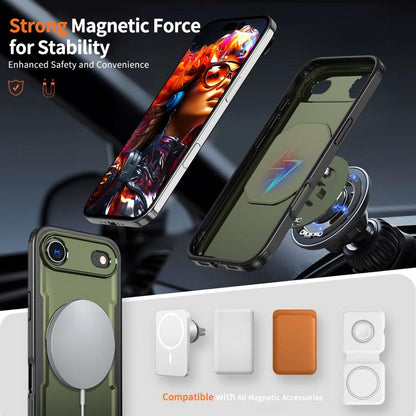 For iPhone Air kalebol Metal 360 Degree Rotation Holder MagSafe Phone Case(Green) by Kalebol