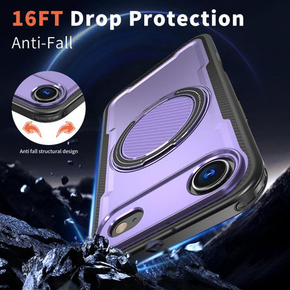 For iPhone Air kalebol Metal 360 Degree Rotation Holder MagSafe Phone Case(Purple) by Kalebol