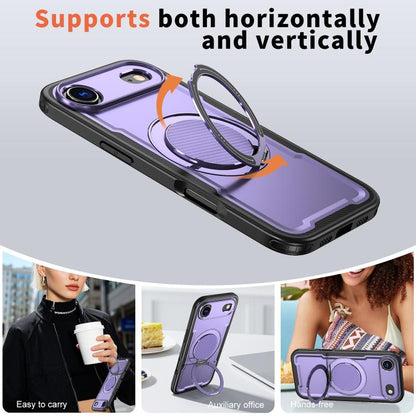 For iPhone Air kalebol Metal 360 Degree Rotation Holder MagSafe Phone Case(Purple) by Kalebol