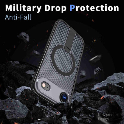 For iPhone Air kalebol Honeycomb Cooling MagSafe Holder Phone Case(Black) by Kalebol