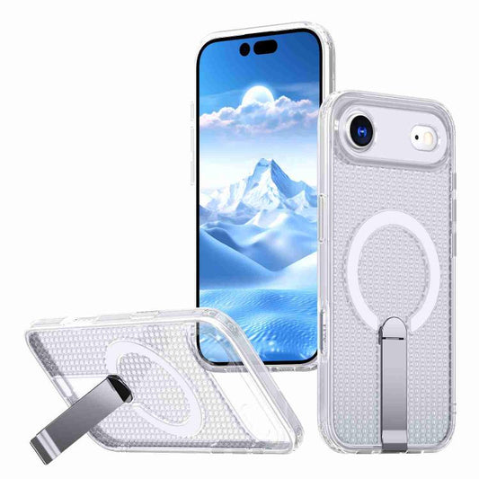 For iPhone Air kalebol Honeycomb Cooling MagSafe Holder Phone Case(Frosted Transparent) by Kalebol