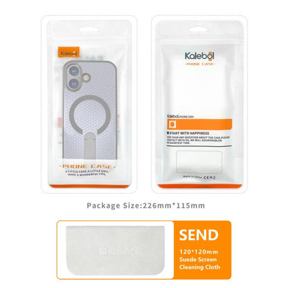 For iPhone 17 Pro kalebol Honeycomb Cooling MagSafe Holder Phone Case(Titanium Grey) by Kalebol