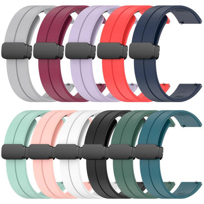 For Amazfit T-Rex 3 xDfind Flat Head Groove Folding Black Buckle Silicone Watch Band(Light Grey) by xDfind