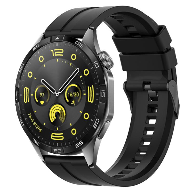 20mm For Amazfit Active 2 / GTS4 Mini xDfind Silicone Black Buckle Watch Band(Black) by xDfind