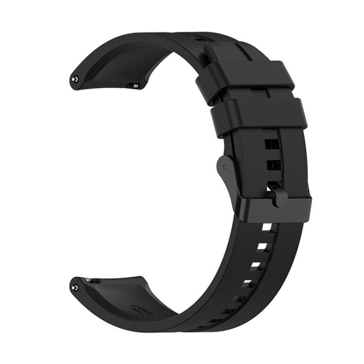 20mm For Amazfit Active 2 / GTS4 Mini xDfind Silicone Black Buckle Watch Band(Black) by xDfind