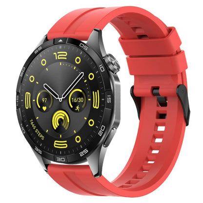 20mm For Amazfit Active 2 / GTS4 Mini xDfind Silicone Black Buckle Watch Band(Red) by xDfind