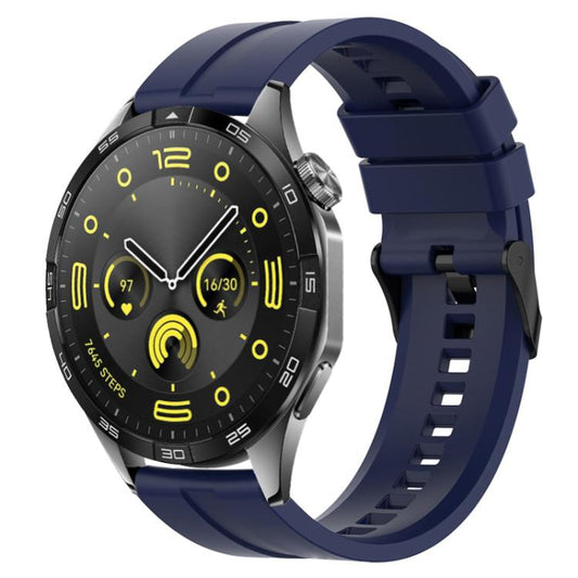 20mm For Amazfit Active 2 / GTS4 Mini xDfind Silicone Black Buckle Watch Band(Dark Blue) by xDfind