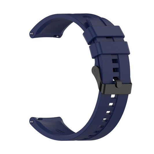 20mm For Amazfit Active 2 / GTS4 Mini xDfind Silicone Black Buckle Watch Band(Dark Blue) by xDfind