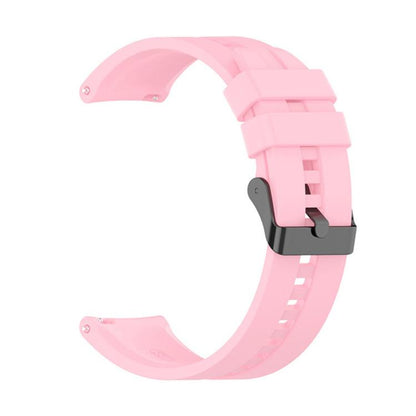 20mm For Amazfit Active 2 / GTS4 Mini xDfind Silicone Black Buckle Watch Band(Pink) by xDfind