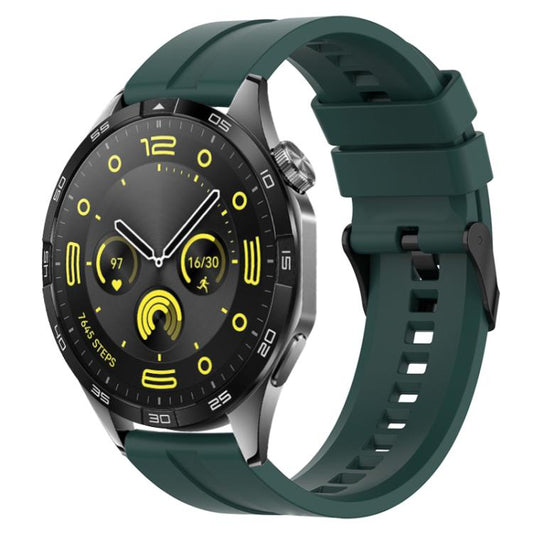 20mm For Amazfit Active 2 / GTS4 Mini xDfind Silicone Black Buckle Watch Band(Dark Green) by xDfind