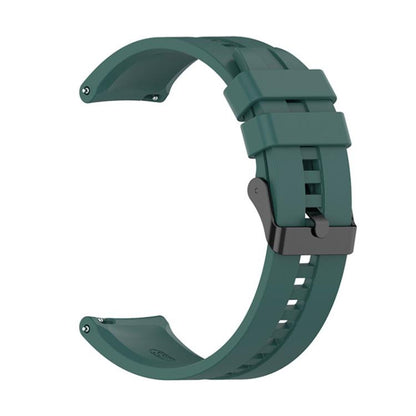 20mm For Amazfit Active 2 / GTS4 Mini xDfind Silicone Black Buckle Watch Band(Dark Green) by xDfind