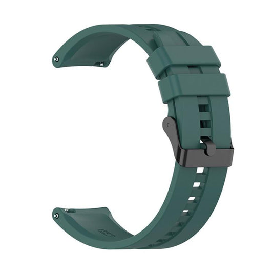 20mm For Amazfit Active 2 / GTS4 Mini xDfind Silicone Black Buckle Watch Band(Dark Green) by xDfind