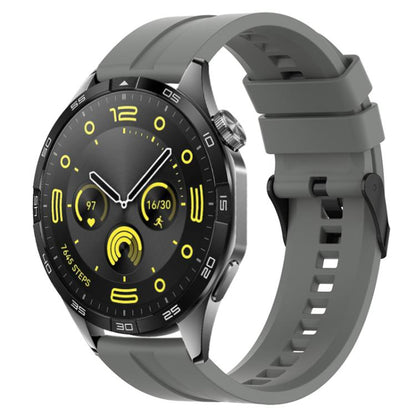 20mm For Amazfit Active 2 / GTS4 Mini xDfind Silicone Black Buckle Watch Band(Dark Grey) by xDfind