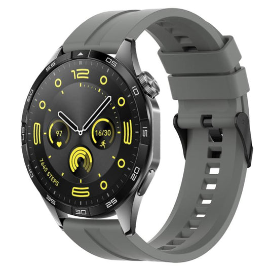 20mm For Amazfit Active 2 / GTS4 Mini xDfind Silicone Black Buckle Watch Band(Dark Grey) by xDfind