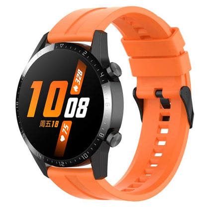 22mm For Huawei Watch GT5 / GT5 Pro xDfind Silicone Black Buckle Watch Band(Orange) by xDfind