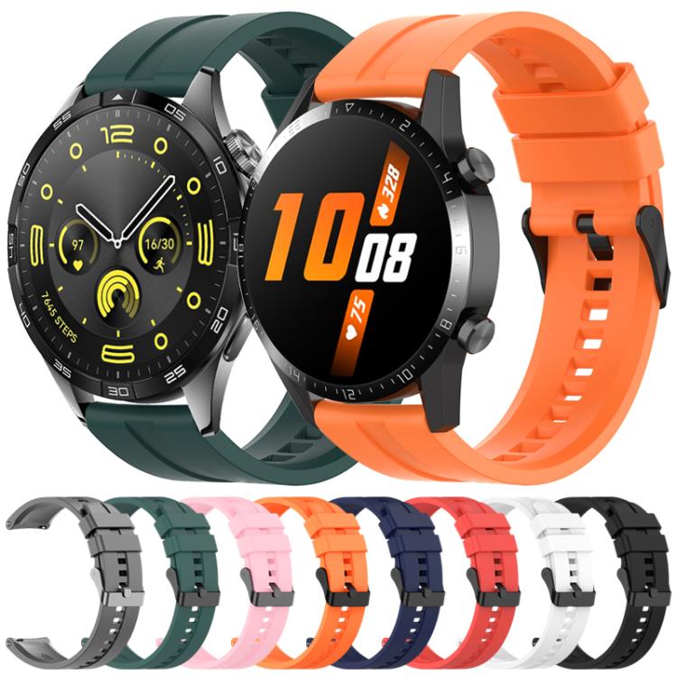 20mm For Amazfit Active 2 / GTS4 Mini xDfind Silicone Black Buckle Watch Band(Black) by xDfind