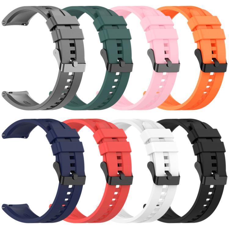 22mm For Huawei Watch GT5 / GT5 Pro xDfind Silicone Black Buckle Watch Band(Black) by xDfind