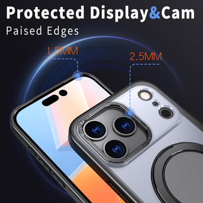 For iPhone 17 Pro Max Kalebol 360-degree Rotating MagSafe Magnetic Holder Phone Case(Black) by Kalebol