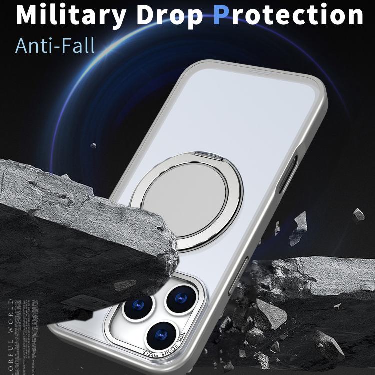 For iPhone 17 Pro Max Kalebol 360-degree Rotating MagSafe Magnetic Holder Phone Case(Titanium Grey) by Kalebol