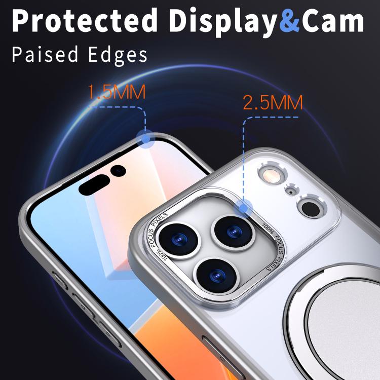 For iPhone 17 Pro Max Kalebol 360-degree Rotating MagSafe Magnetic Holder Phone Case(Titanium Grey) by Kalebol