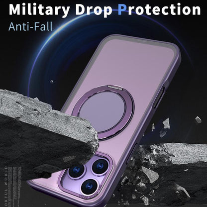 For iPhone 17 Pro Max Kalebol 360-degree Rotating MagSafe Magnetic Holder Phone Case(Purple) by Kalebol