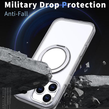 For iPhone 17 Pro Max Kalebol 360-degree Rotating MagSafe Magnetic Holder Phone Case(Transparent) by Kalebol