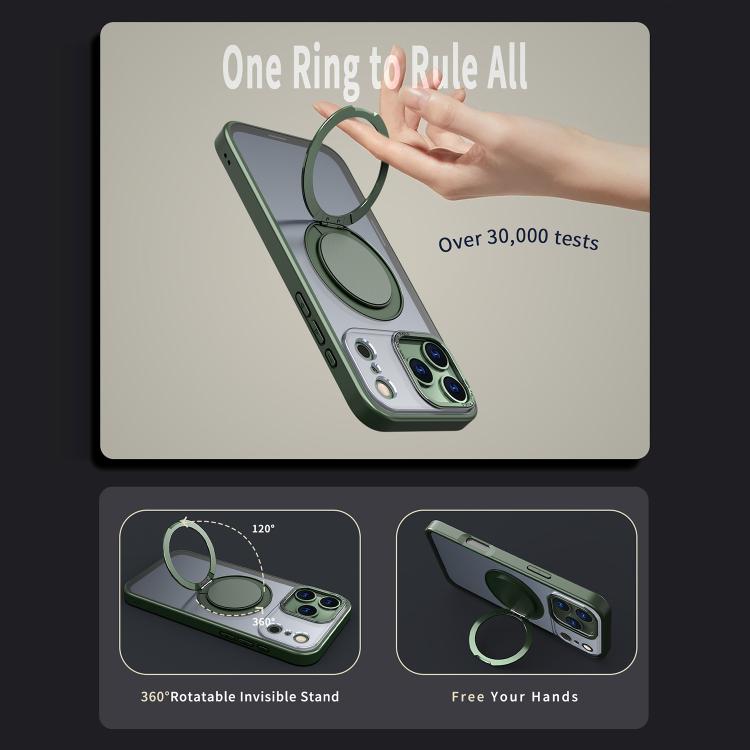 For iPhone 17 Pro Kalebol 360-degree Rotating MagSafe Magnetic Holder Phone Case(Green) by Kalebol