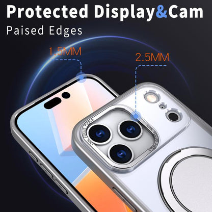 For iPhone 17 Pro Kalebol 360-degree Rotating MagSafe Magnetic Holder Phone Case(Titanium Grey) by Kalebol