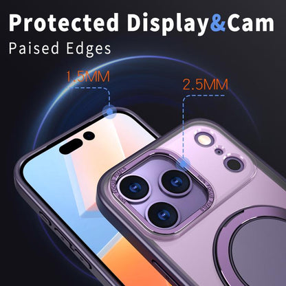 For iPhone 17 Pro Kalebol 360-degree Rotating MagSafe Magnetic Holder Phone Case(Purple) by Kalebol