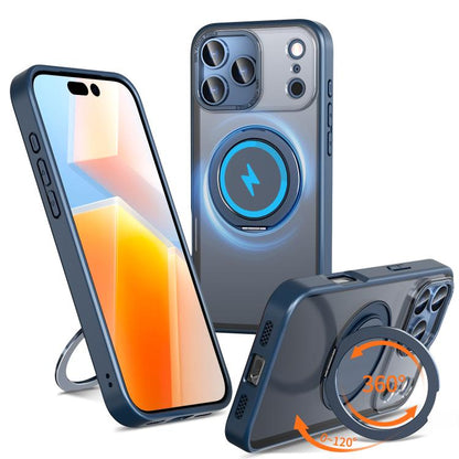 For iPhone 17 Pro Kalebol 360-degree Rotating MagSafe Magnetic Holder Phone Case(Blue) by Kalebol