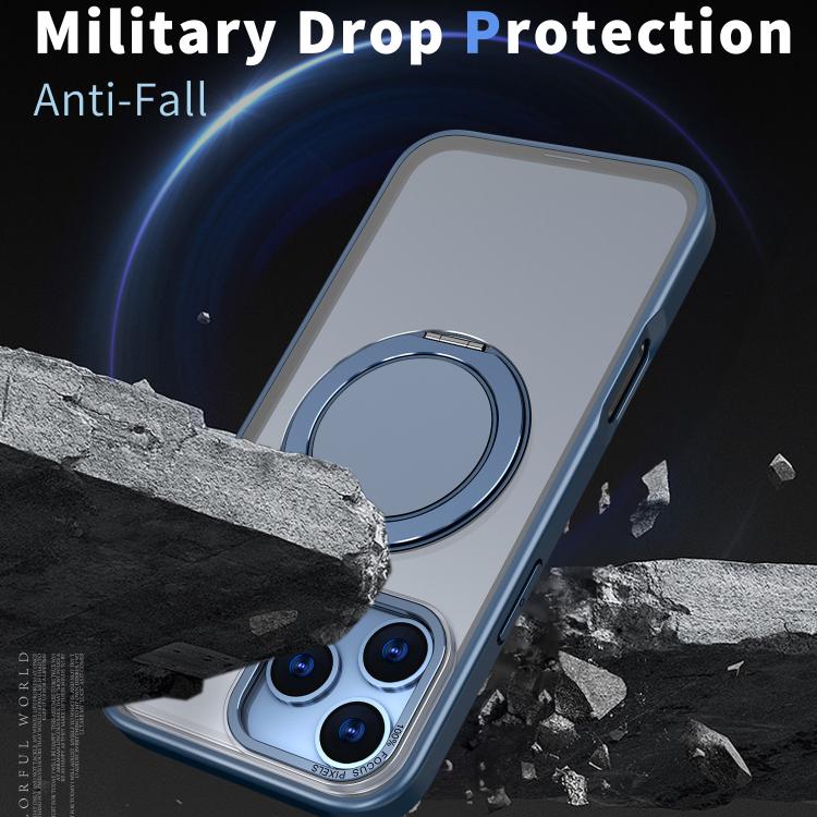 For iPhone 17 Pro Kalebol 360-degree Rotating MagSafe Magnetic Holder Phone Case(Blue) by Kalebol