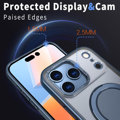 For iPhone 17 Pro Kalebol 360-degree Rotating MagSafe Magnetic Holder Phone Case(Blue) by Kalebol