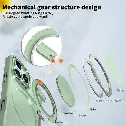 For iPhone 17 Pro Kalebol 360-degree Rotating MagSafe Magnetic Holder Phone Case(Avocado Green) by Kalebol