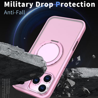 For iPhone 17 Pro Kalebol 360-degree Rotating MagSafe Magnetic Holder Phone Case(Pink) by Kalebol