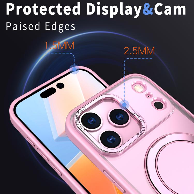 For iPhone 17 Pro Kalebol 360-degree Rotating MagSafe Magnetic Holder Phone Case(Pink) by Kalebol