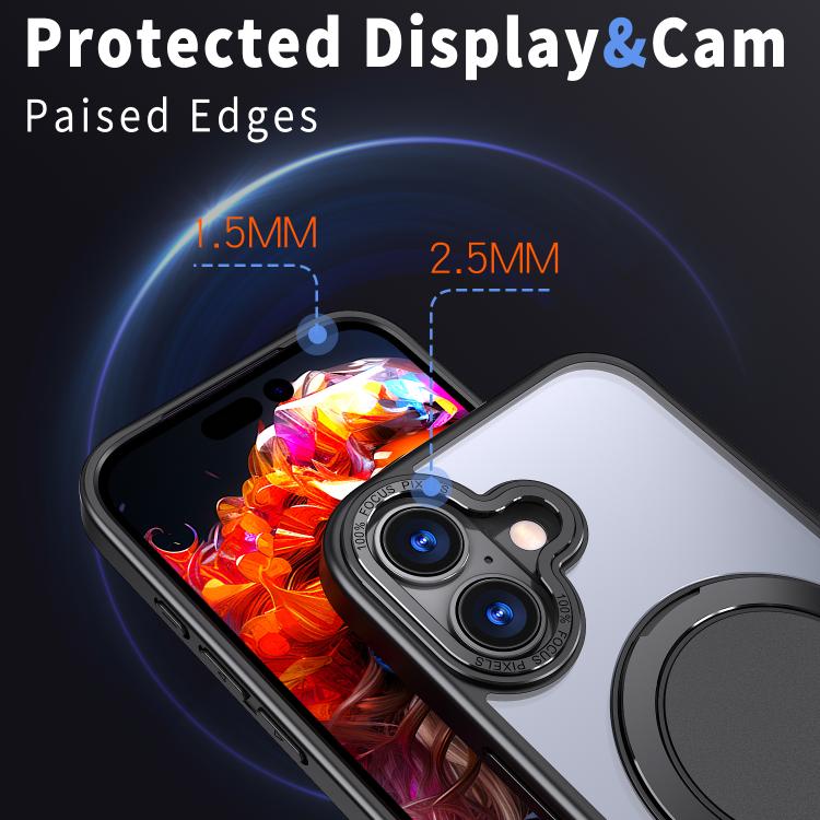 For iPhone 17 Kalebol 360-degree Rotating MagSafe Magnetic Holder Phone Case(Black) by Kalebol