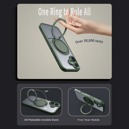 For iPhone 17 Kalebol 360-degree Rotating MagSafe Magnetic Holder Phone Case(Green) by Kalebol