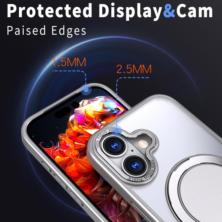 For iPhone 17 Kalebol 360-degree Rotating MagSafe Magnetic Holder Phone Case(Titanium Grey) by Kalebol