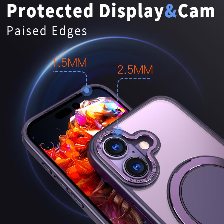 For iPhone 17 Kalebol 360-degree Rotating MagSafe Magnetic Holder Phone Case(Purple) by Kalebol