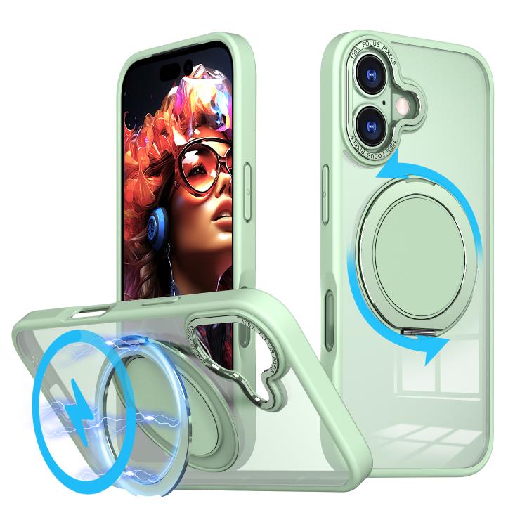 For iPhone 17 Kalebol 360-degree Rotating MagSafe Magnetic Holder Phone Case(Avocado Green) by Kalebol