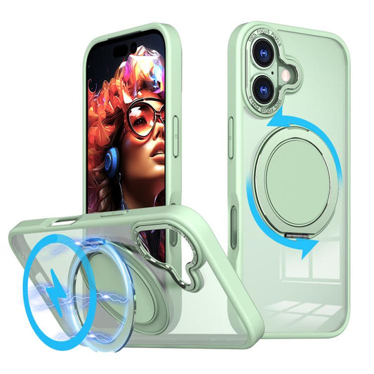 For iPhone 17 Kalebol 360-degree Rotating MagSafe Magnetic Holder Phone Case(Avocado Green) by Kalebol