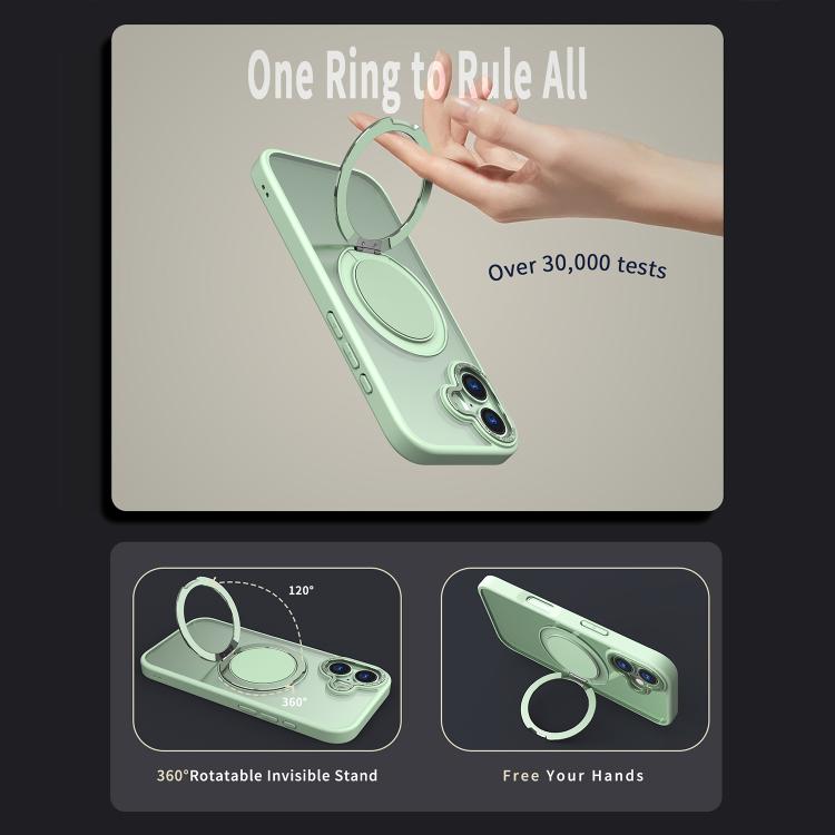 For iPhone 17 Kalebol 360-degree Rotating MagSafe Magnetic Holder Phone Case(Avocado Green) by Kalebol