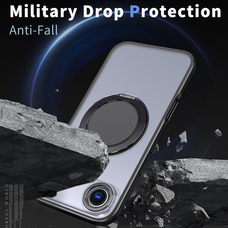 For iPhone Air Kalebol 360-degree Rotating MagSafe Magnetic Holder Phone Case(Black) by Kalebol