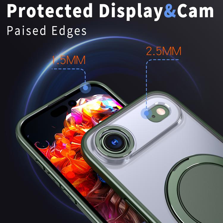 For iPhone Air Kalebol 360-degree Rotating MagSafe Magnetic Holder Phone Case(Green) by Kalebol