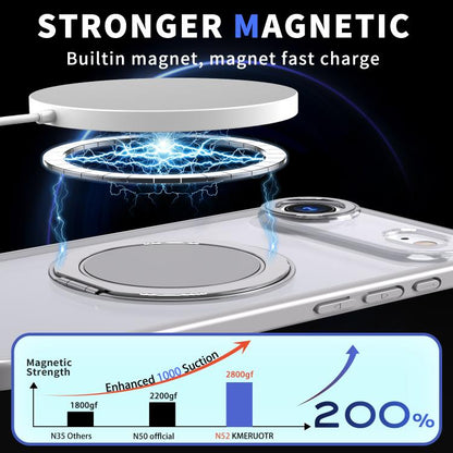 For iPhone Air Kalebol 360-degree Rotating MagSafe Magnetic Holder Phone Case(Titanium Grey) by Kalebol