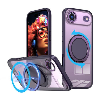 For iPhone Air Kalebol 360-degree Rotating MagSafe Magnetic Holder Phone Case(Purple) by Kalebol